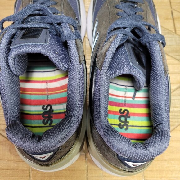 New Balance 990 V5 Shoes Mens US Sz 8.5 2E WIDE Navy Blue Made In USA Suede - Picture 10 of 13